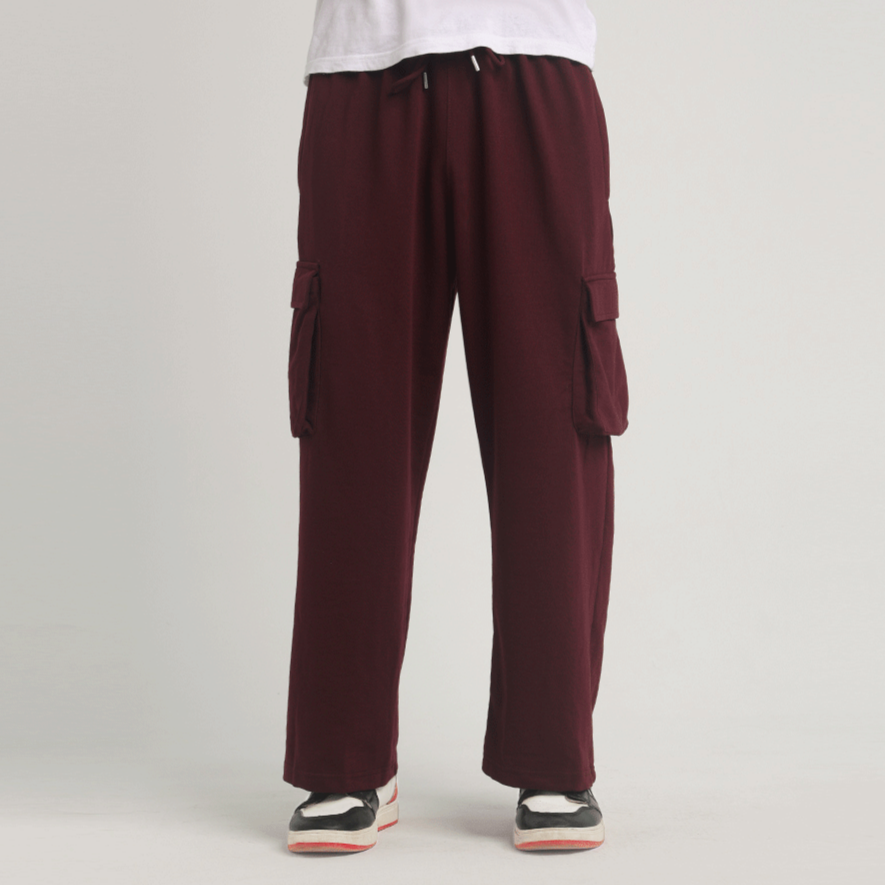 Crater Brown Leg Cargo Trousers 1