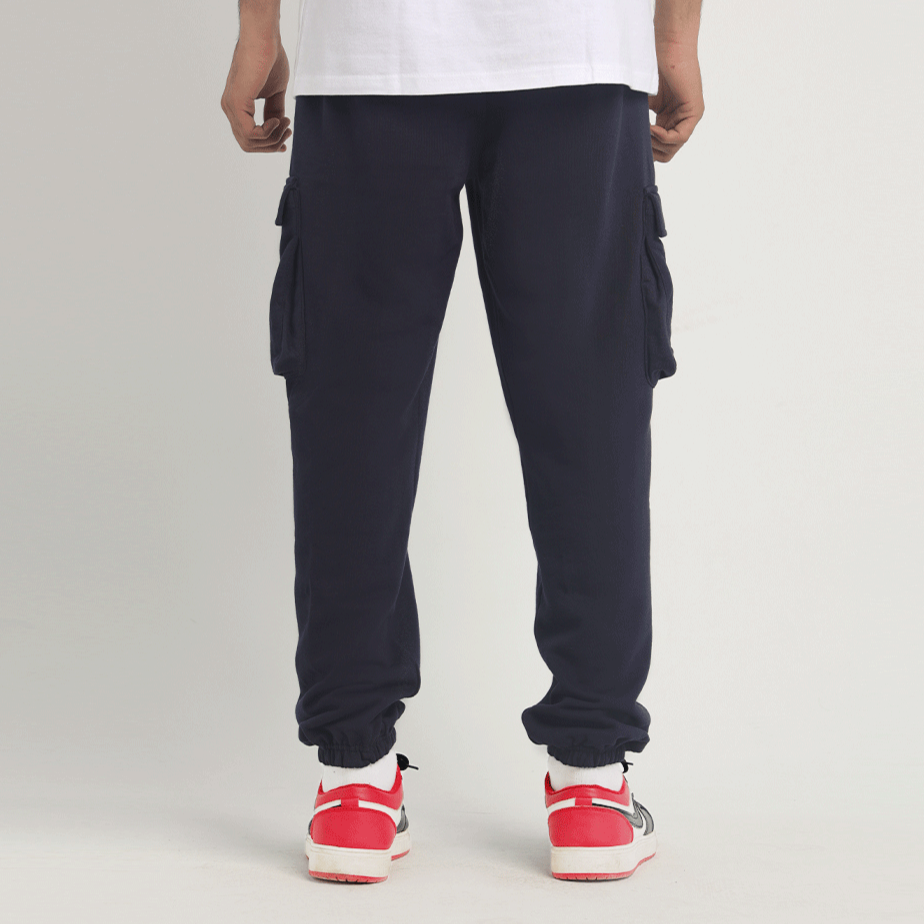 Navy Blue Cargo Trousers 2