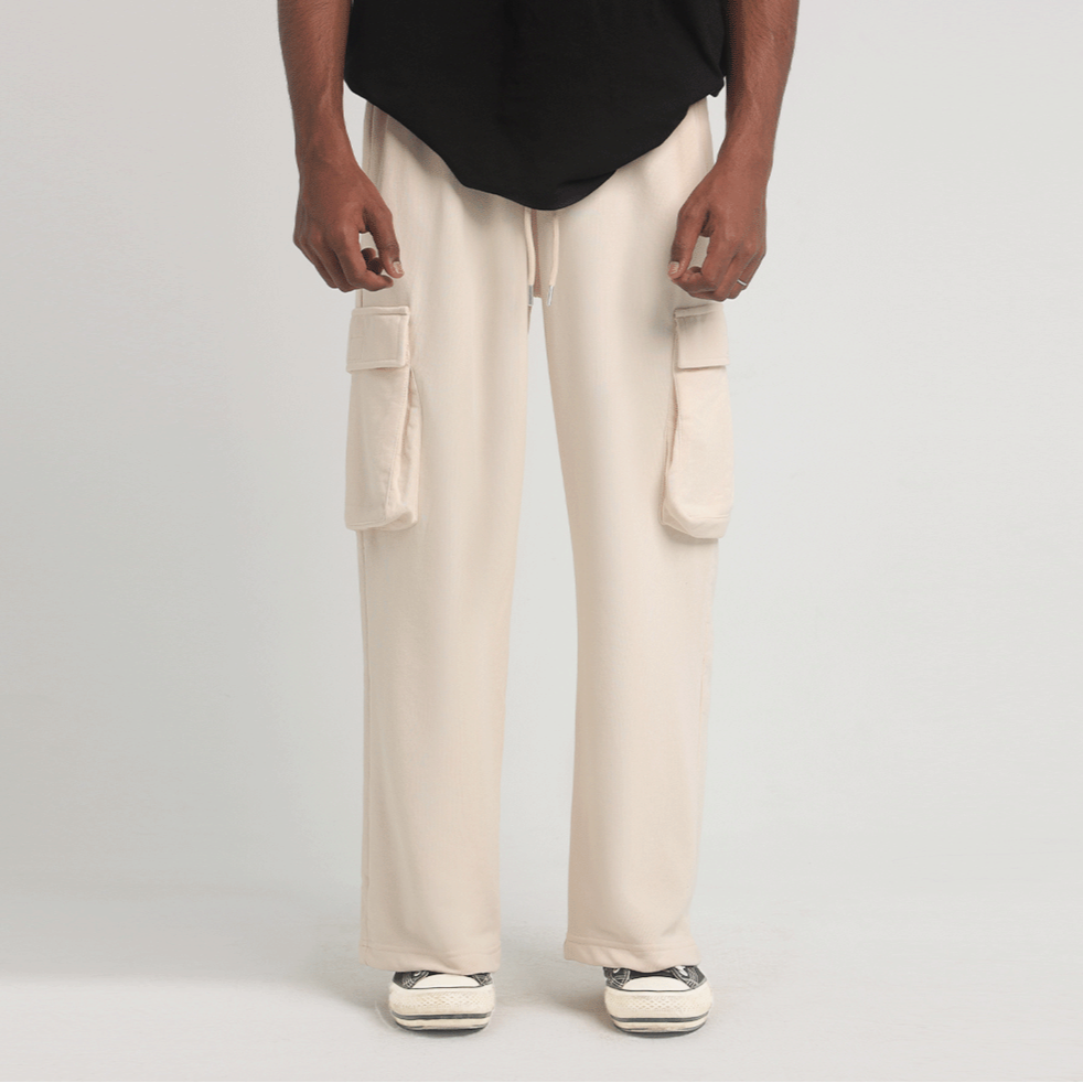 Off White Wide Leg Cargo Trousers 1