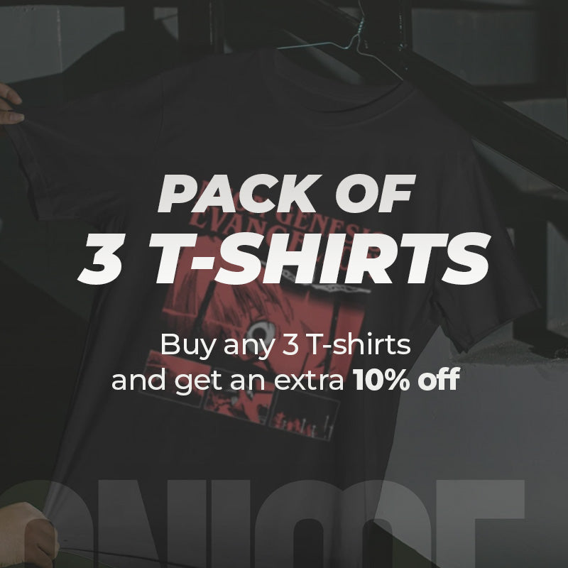 Bundle Pack of Any 3 T-shirts (Flat 10% Off)