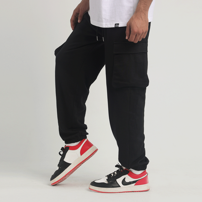 Black Cargo Trousers 1