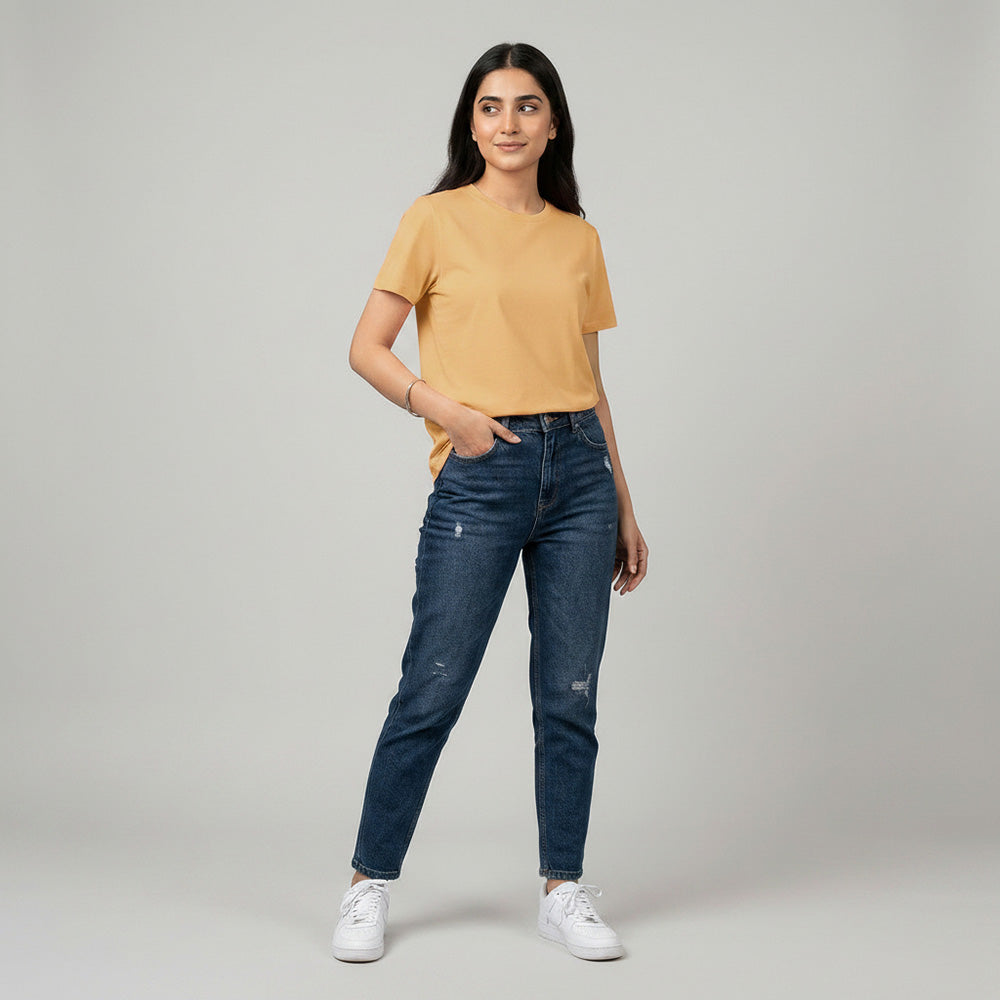 Slim Fit Pastel Orange T-shirt