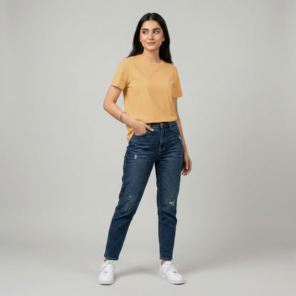 Slim Fit Pastel Orange T-shirt