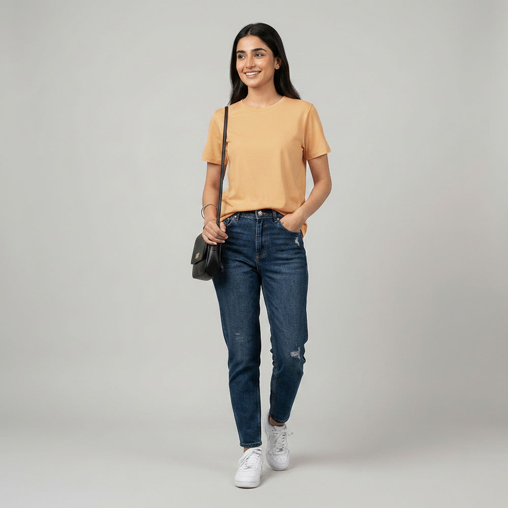 Slim Fit Pastel Orange T-shirt