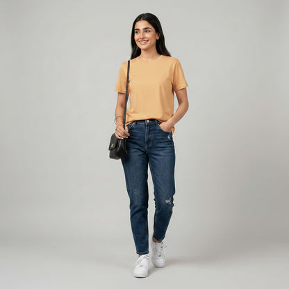 Slim Fit Pastel Orange T-shirt