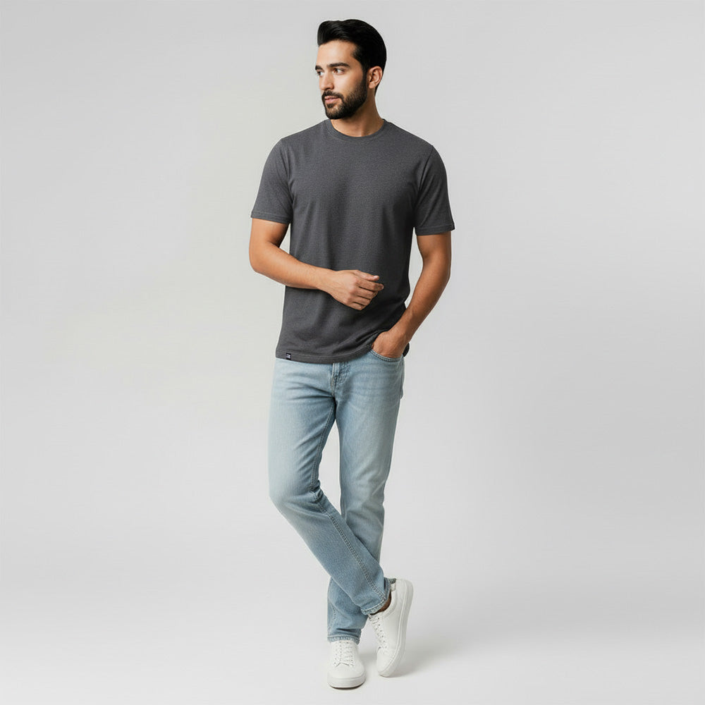 Slim Fit Heather Charcoal T-shirt