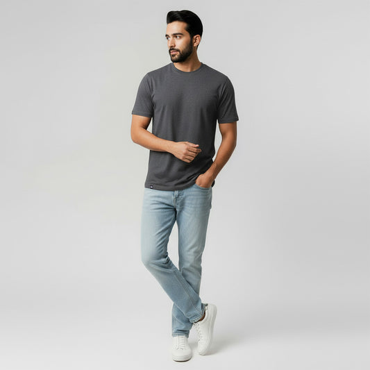 Slim Fit Heather Charcoal T-shirt