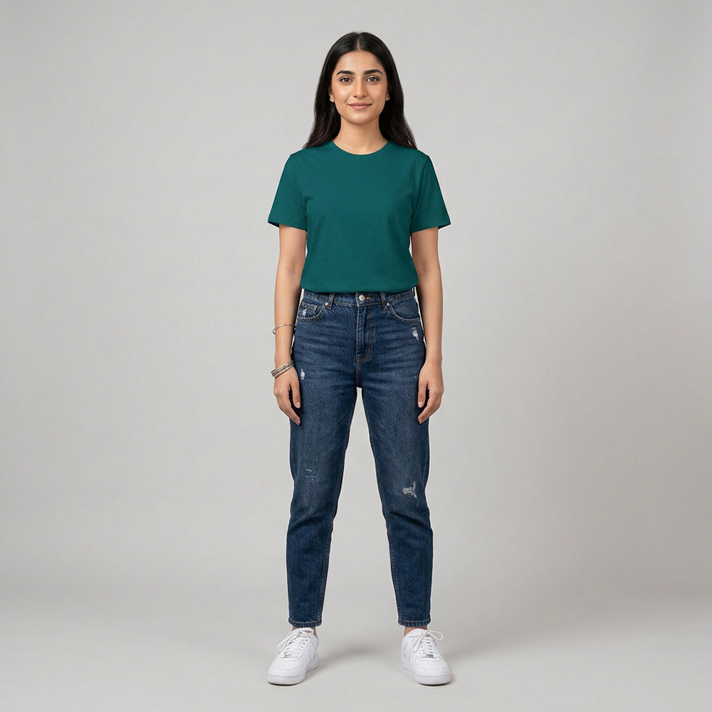 Slim Fit Deep Teal Green T-shirt