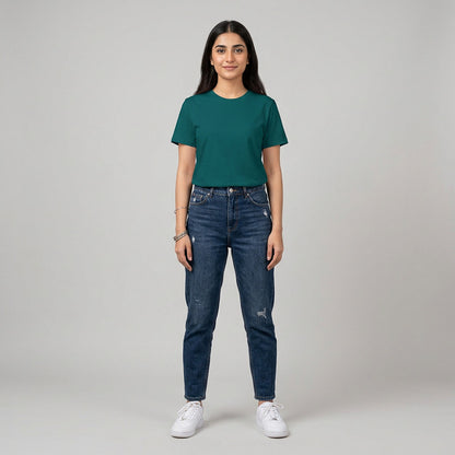 Slim Fit Deep Teal Green T-shirt