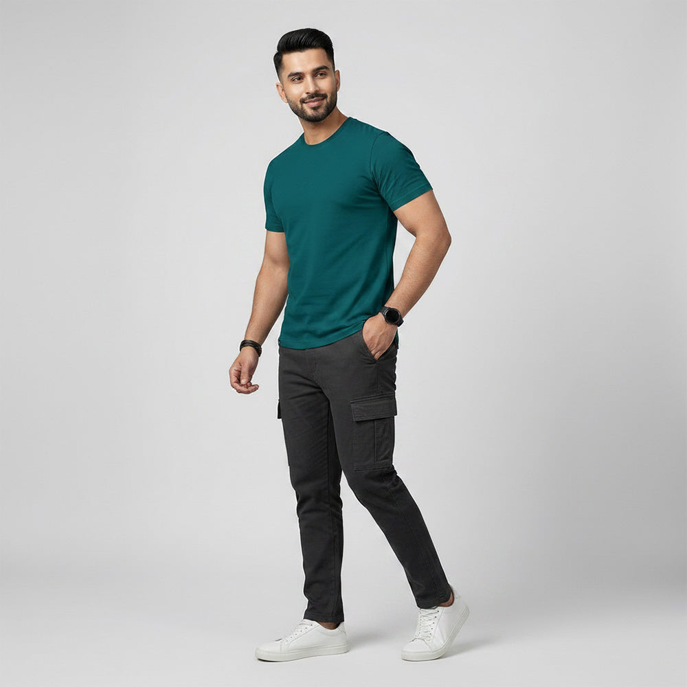 Slim Fit Deep Teal Green T-shirt