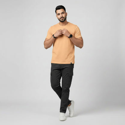 Slim Fit Peach T-shirt