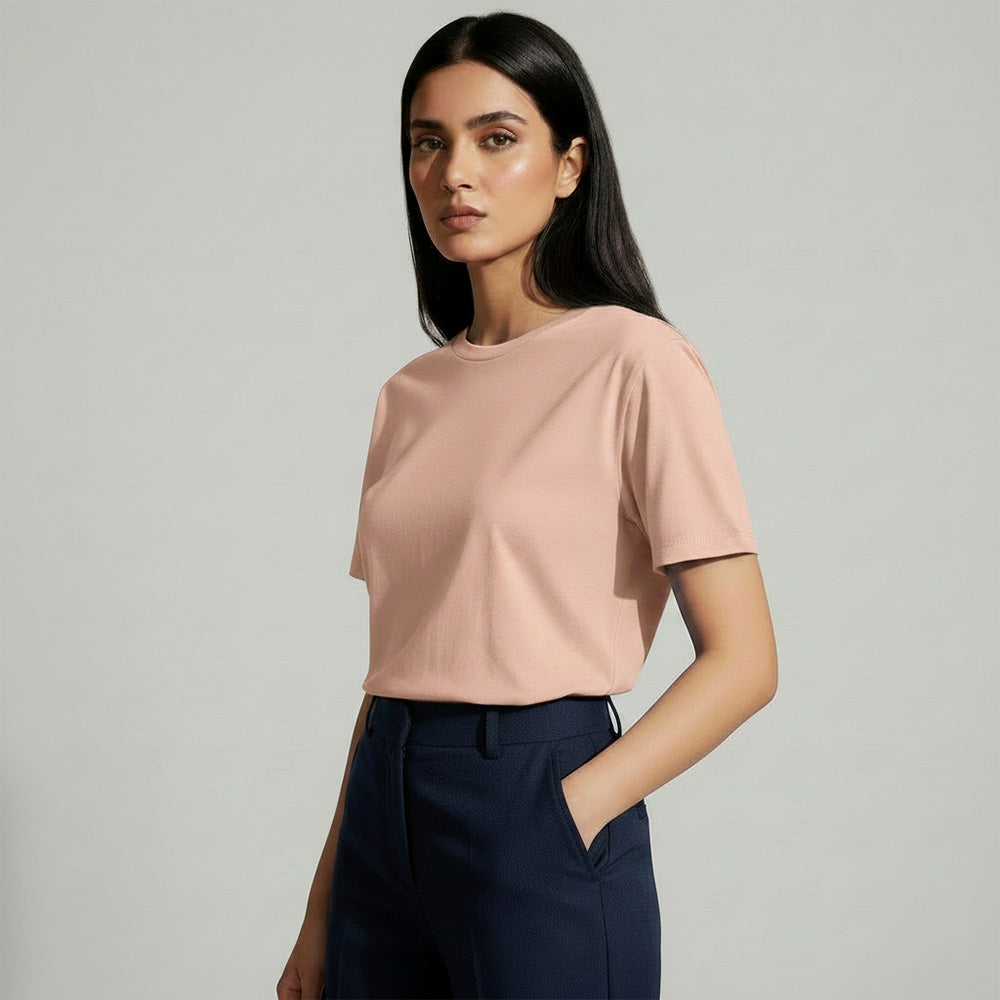 Slim Fit Pastel Pink T-shirt