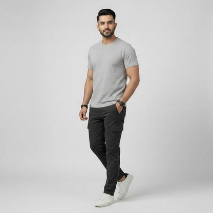 Slim Fit Silver Grey T-shirt