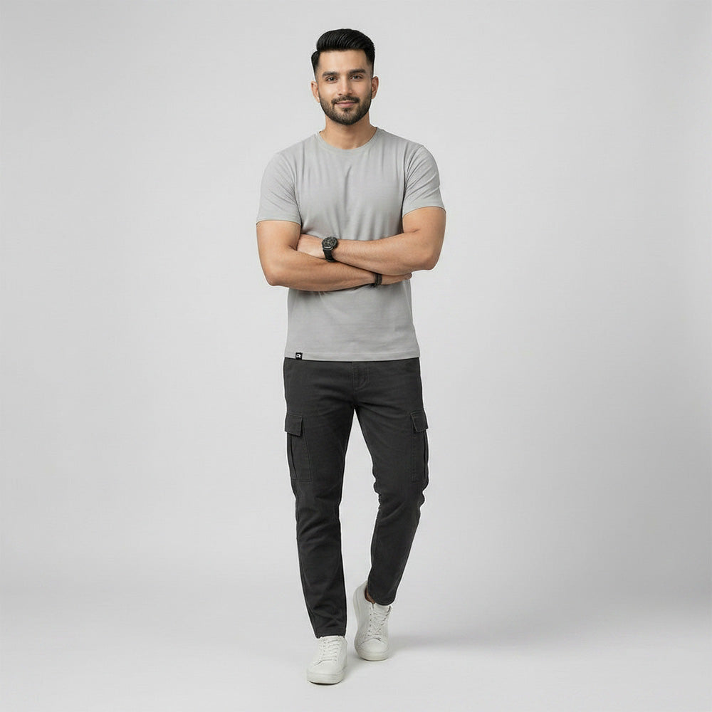 Slim Fit Silver Grey T-shirt
